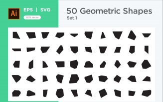 Abstract Geometric Shape set 50 V 1