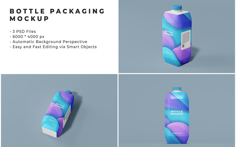 Bottle Packaging Mockup Template Product Mockup