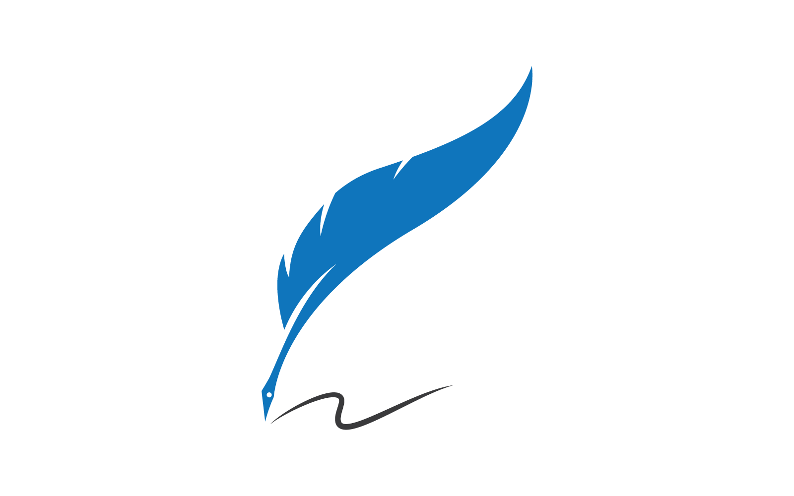 Feather illustration logo vector template