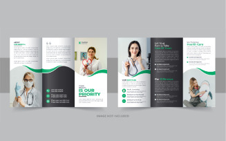 Healthcare or medical center trifold brochure template