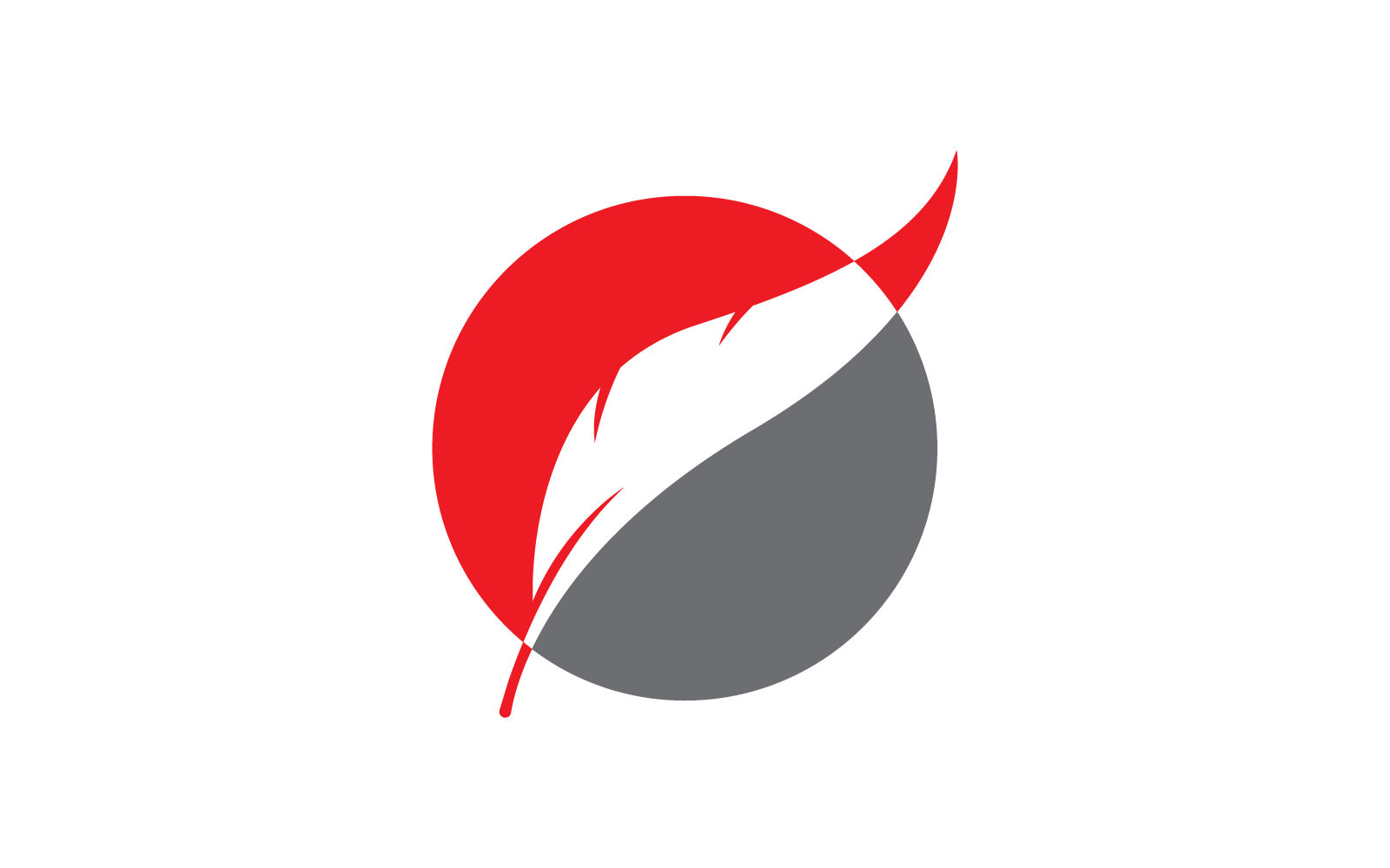 Modèle de conception plate plume illustration logo vector