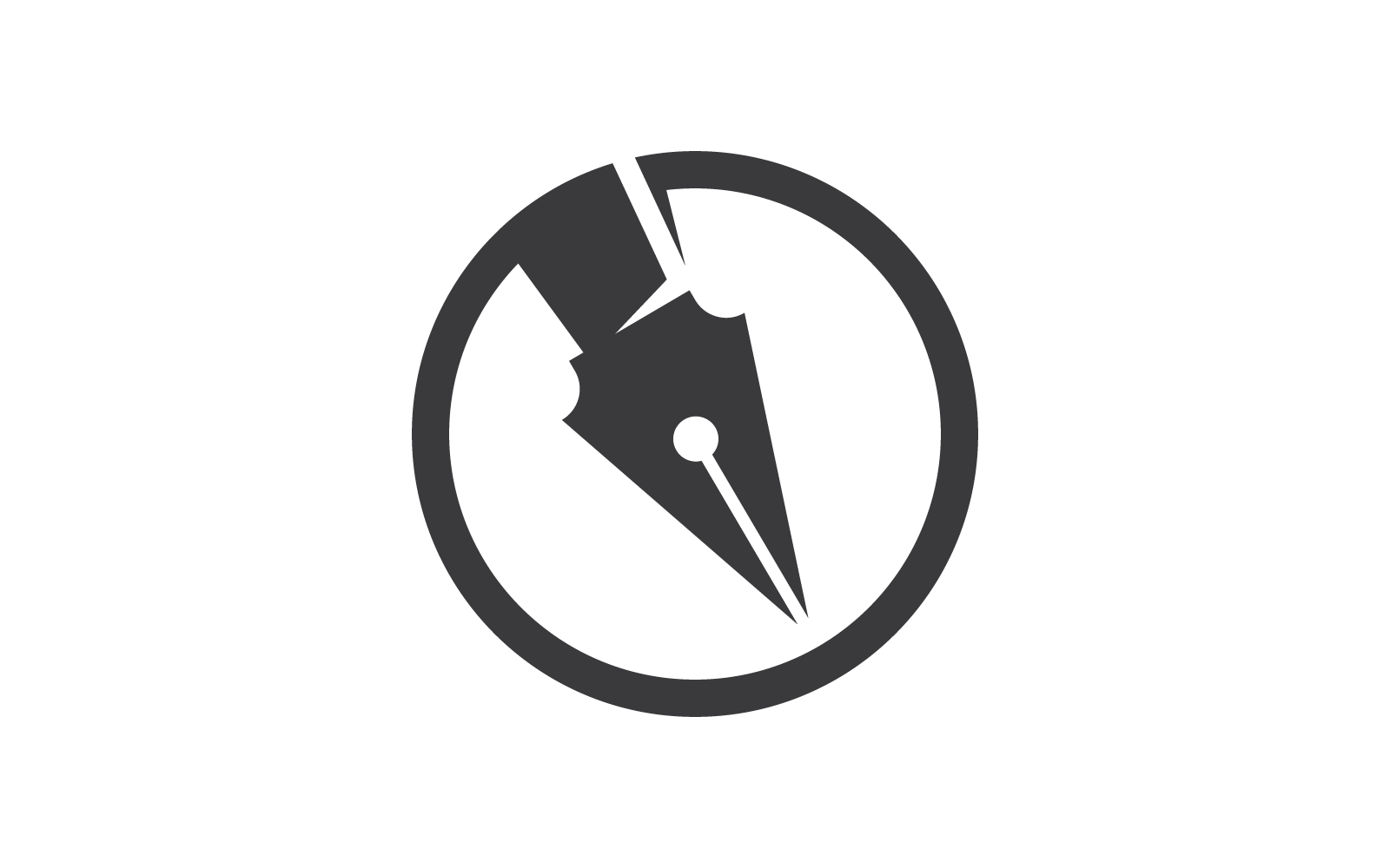 Pen logo icon illustration vector flat design