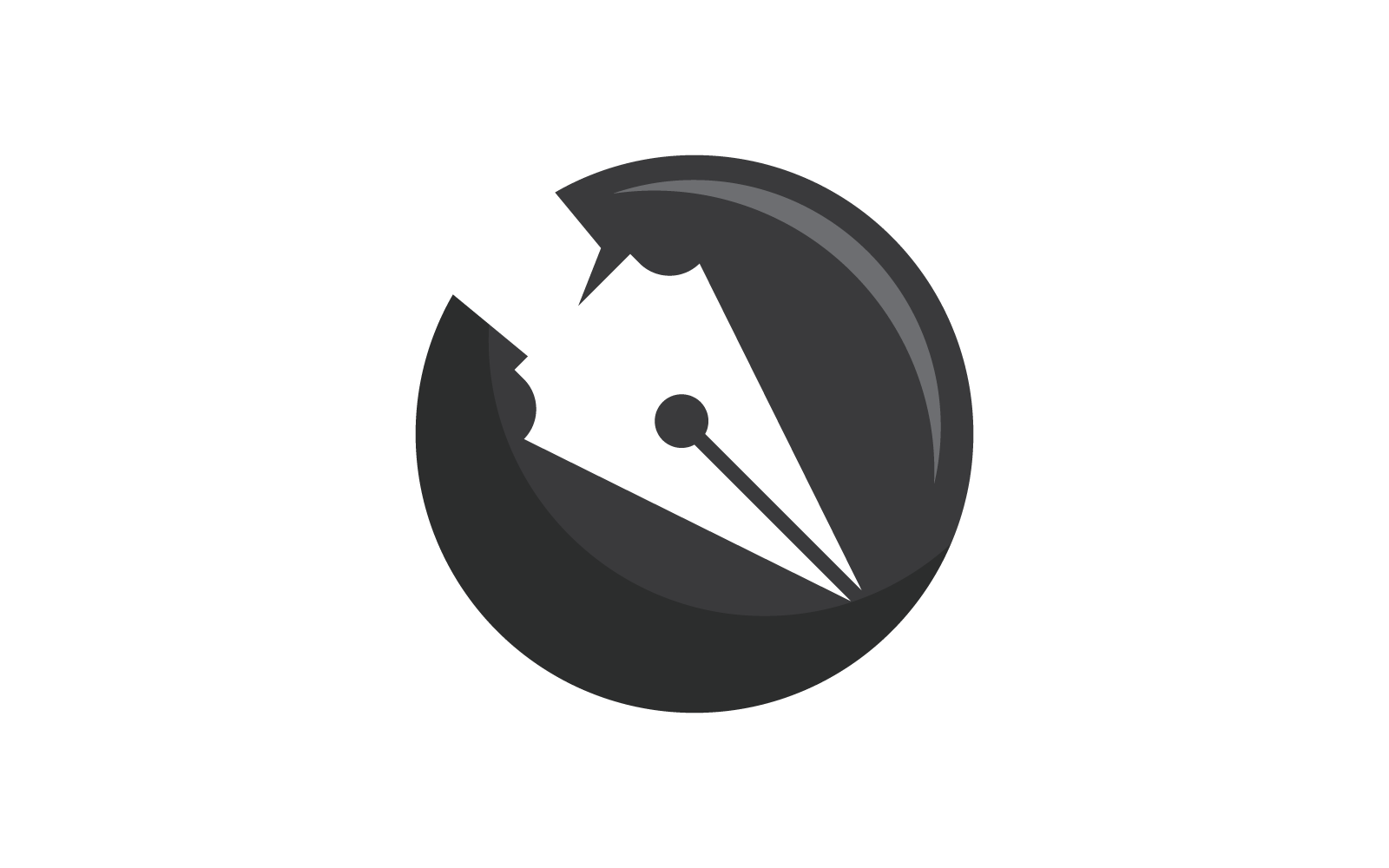 Pen logo illustration vector flat design template