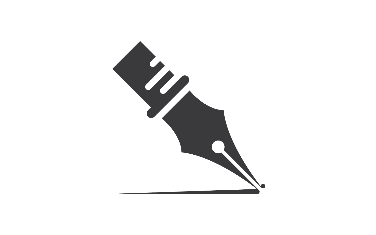Pen logo isolated on white background illustration vector flat design