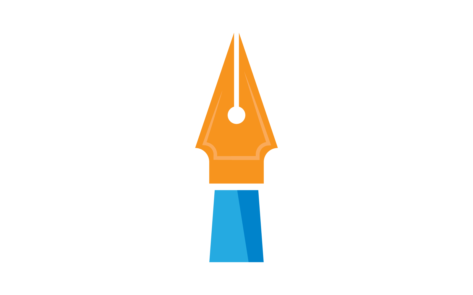 Pen logo vector illustration  flat design