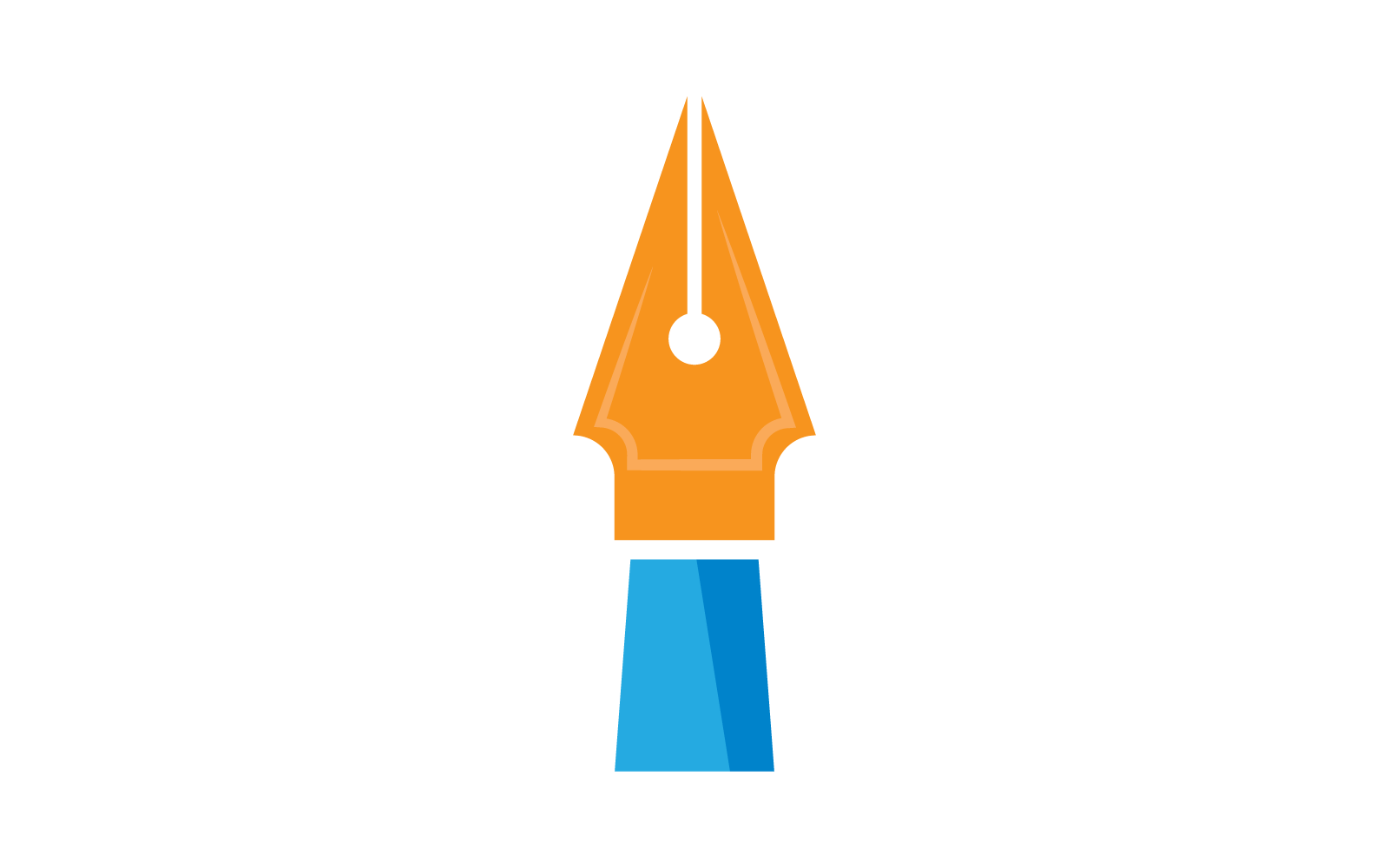 Pluma logo vector ilustración diseño plano - TemplateMonster
