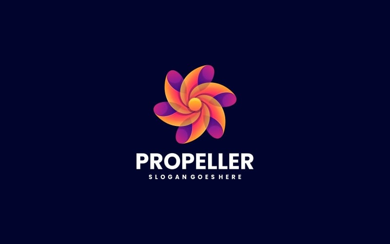 Propeller Gradient Colorful Logo Logo Template