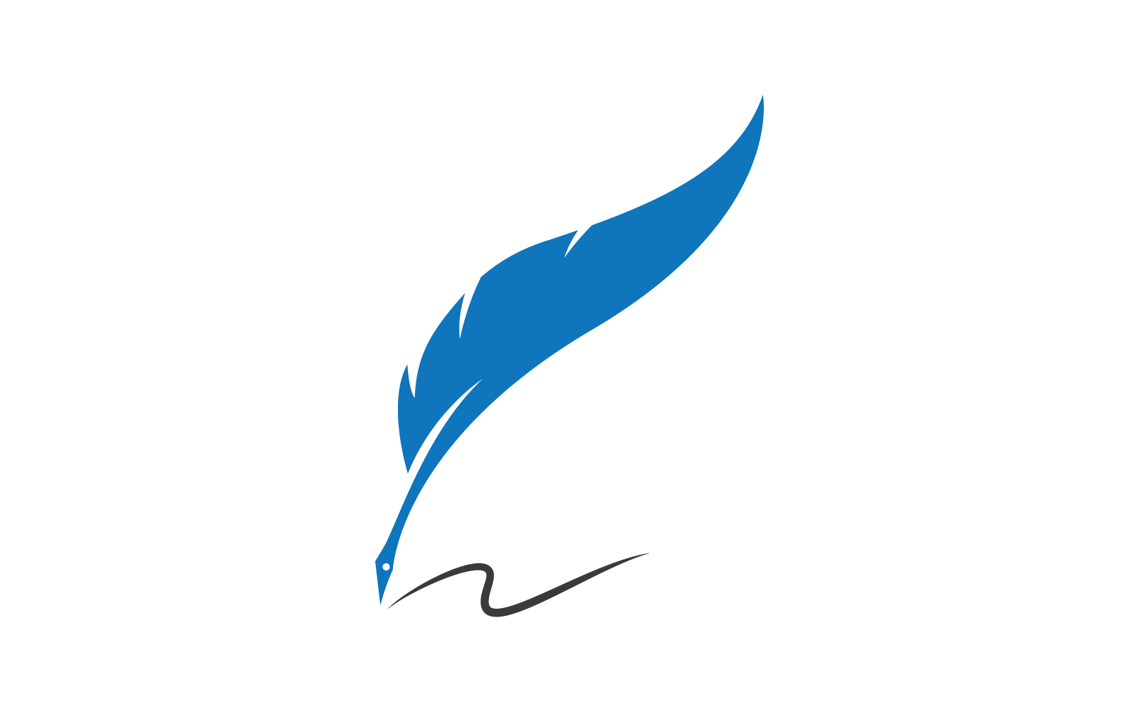 Tüy illüstrasyon logo vektör şablonu