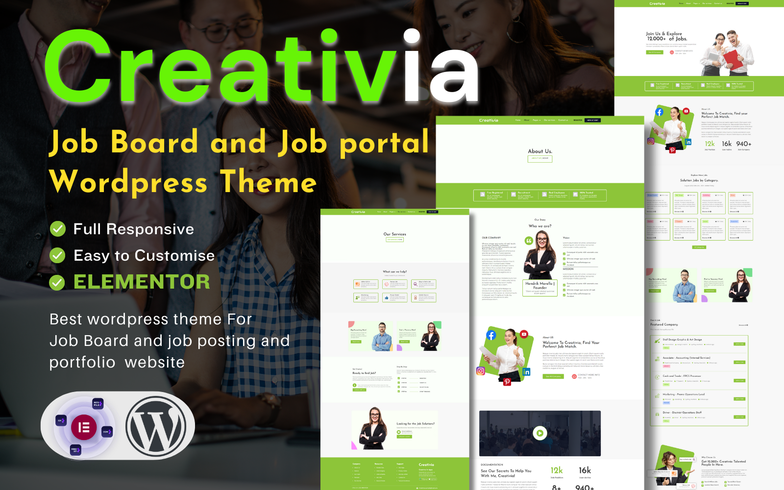 Creativia Job Board and Job Solution - Wordpress Theme