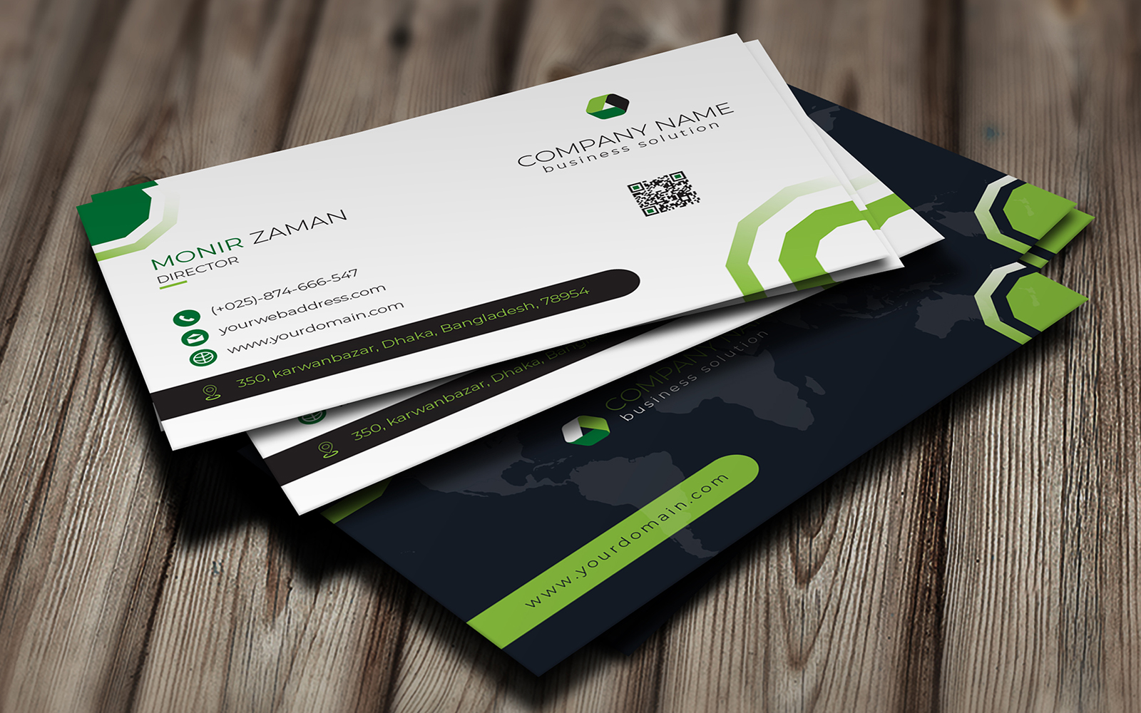 Personal or Office Business Card Template V.010