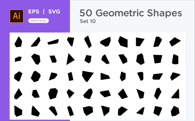 Abstract Geometric Shape set 50 V 10 Vector Graphic