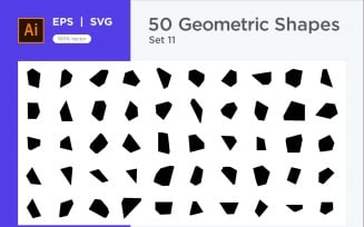 Abstract Geometric Shape set 50 V 11