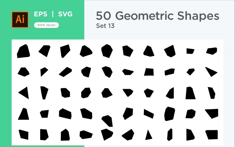 Abstract Geometric Shape set 50 V 13 Vector Graphic