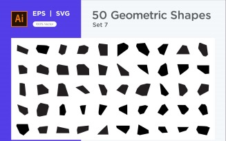 Abstract Geometric Shape set 50 V 7