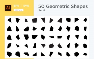 Abstract Geometric Shape set 50 V 8