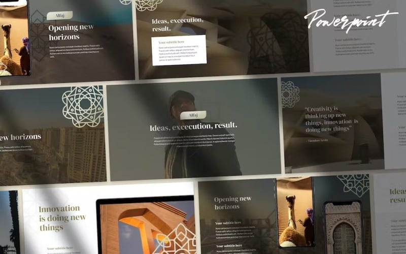 Alfaj - Elegant Arabic Theme Business PPT PowerPoint Template