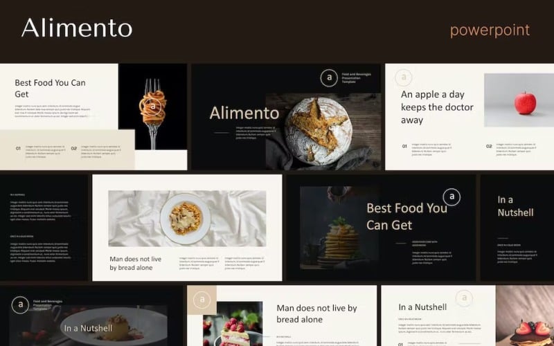 Alimento - Restaurant Business Powerpoint PowerPoint Template