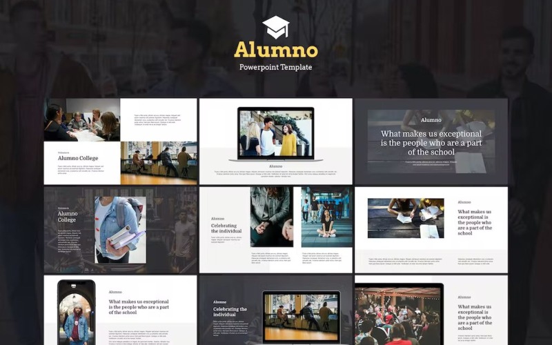 Alumno - Education & Course Powerpoint Template PowerPoint Template