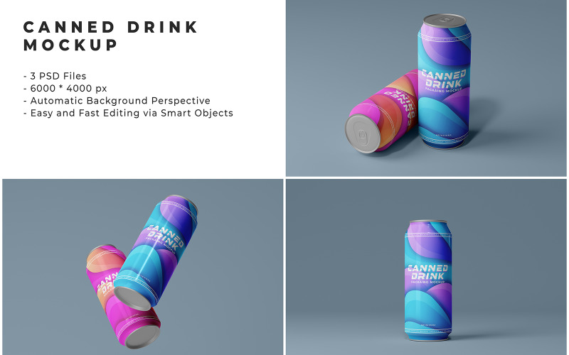 Canned Drink Mockup Template 1 Product Mockup