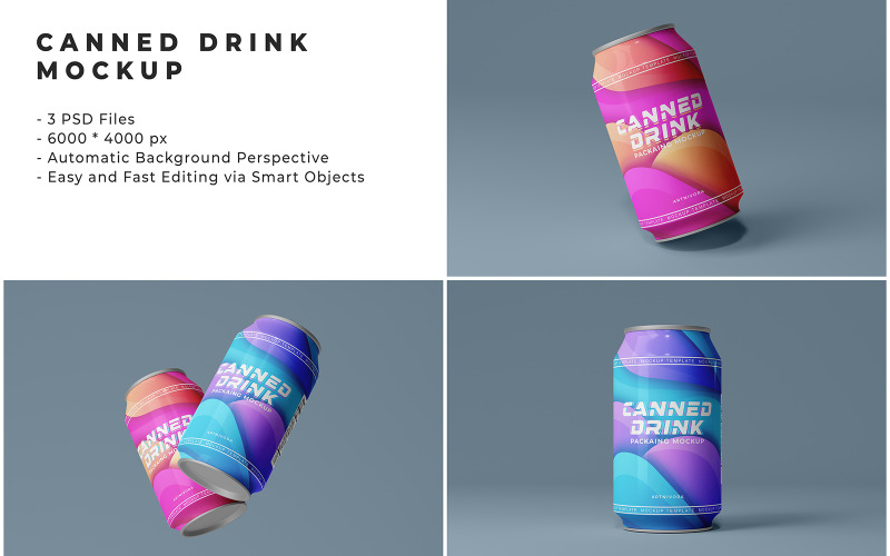 Canned Drink Mockup Template Product Mockup