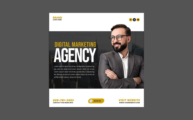 Digital Marketing Agency Corporate Post Template Social Media