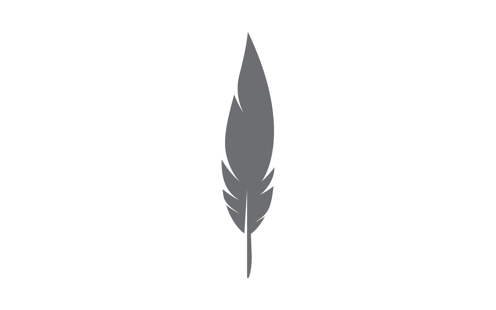 Feather logo vector illustration flat design template