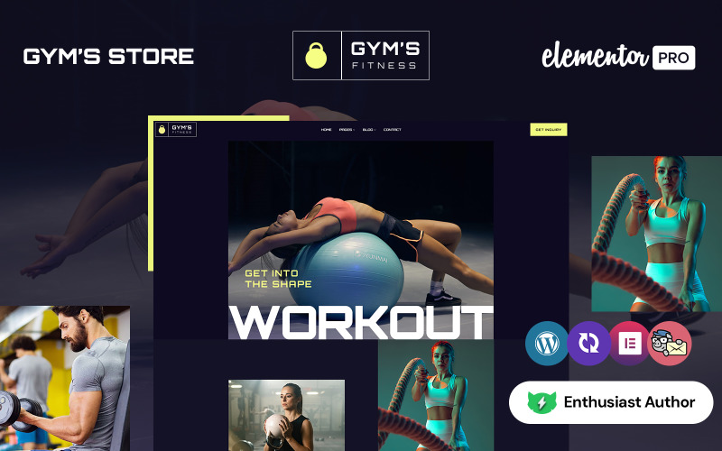 Gym's Fitness - Fitness WordPress Elementor Theme WordPress Theme