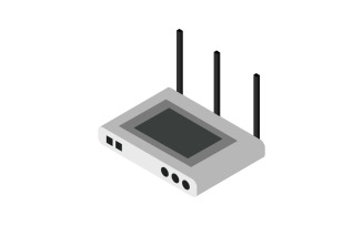 Isometric router on a white background