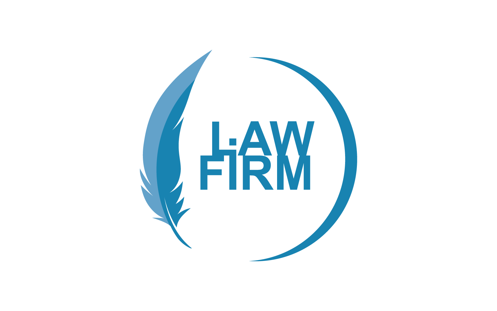 Law firm Feather illustration logo vector template