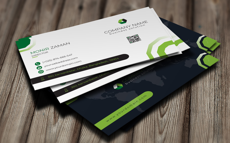 Personal or Office Business Card Template V.010 Corporate Identity