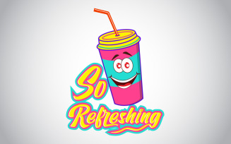 So Refreshing Juice Logo Template