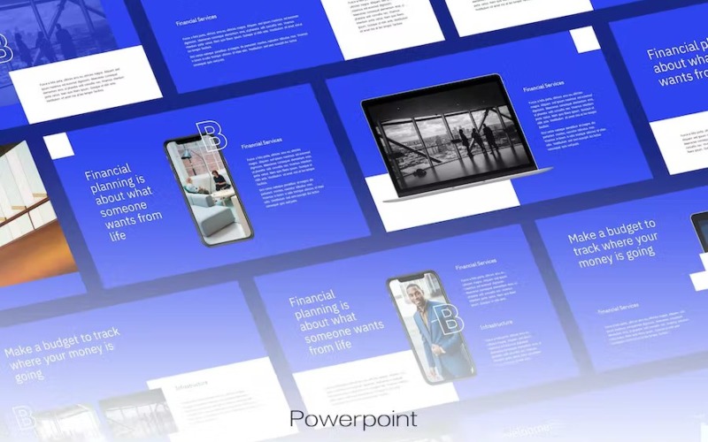 Biznes - Digital Marketing Powerpoint Template PowerPoint Template