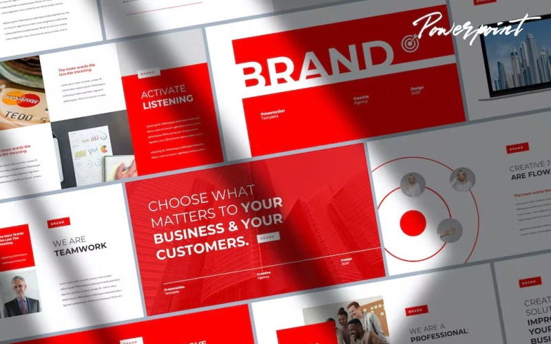 Brand - Digital Marketing Powerpoint Template PowerPoint Template