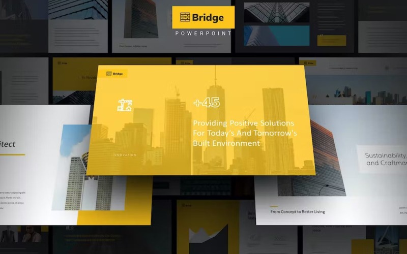 Bridge - Architect & Developer Powerpoint Template PowerPoint Template