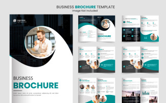 Brochure template layout design and corporate company profile minimal 12-page brochure template