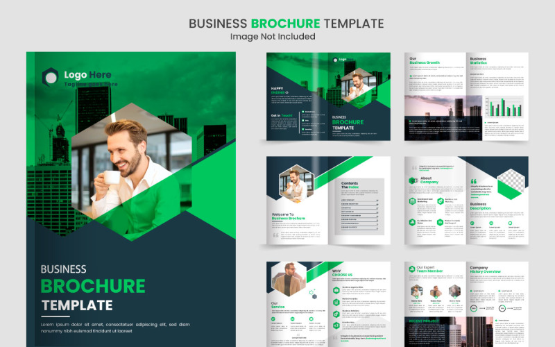 Brochure template layout design and corporate company profile minimal brochure template design Illustration