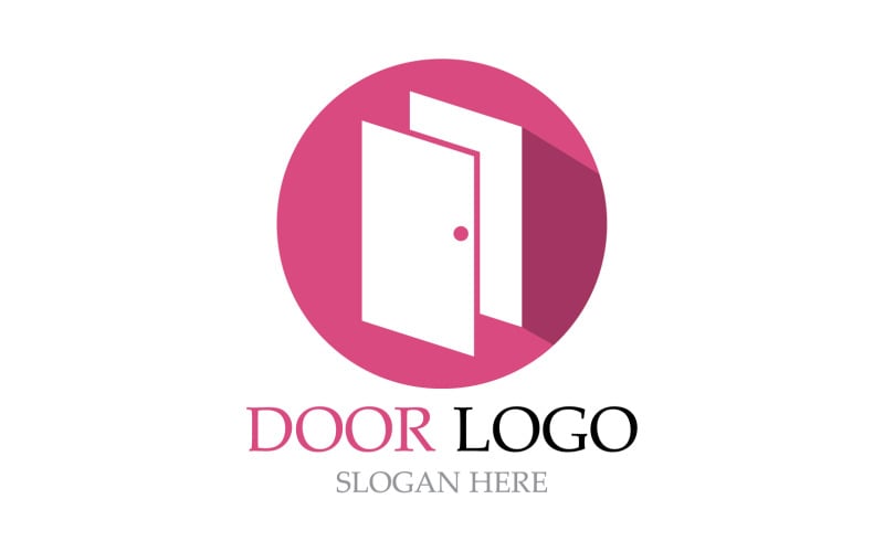 Door logo for home and building vector template v11 Logo Template