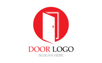 Door logo for home and building vector template v4