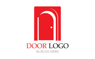 Door logo for home and building vector template v5