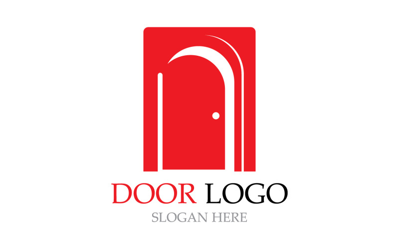 Door logo for home and building vector template v5 Logo Template