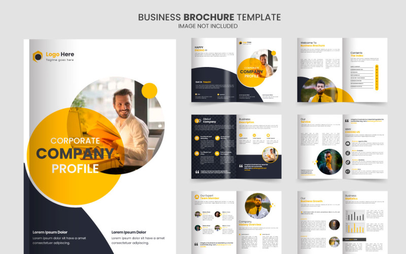 Vector Brochure template layout design and corporate company profile minimal template design Illustration