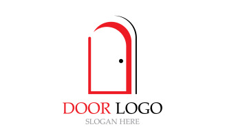 Door logo for home and building vector template v15