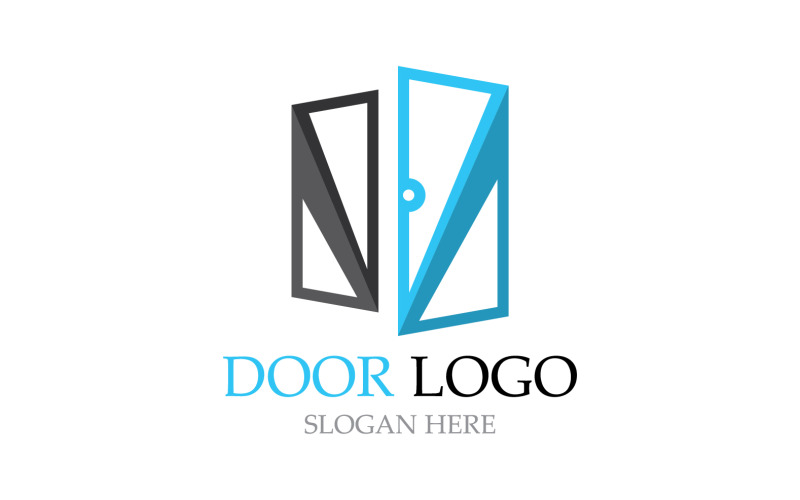 Door logo for home and building vector template v16 Logo Template