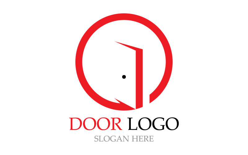 Door logo for home and building vector template v17 Logo Template