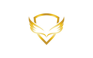 Dove bird and wing logo vector template v25