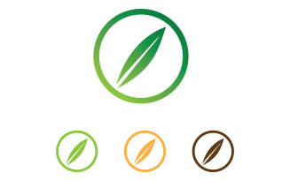 Eco green leaf nature fresh tree element logo v10