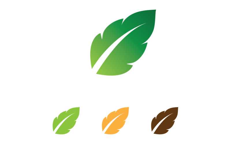 Eco green leaf nature fresh tree element logo v1 Logo Template