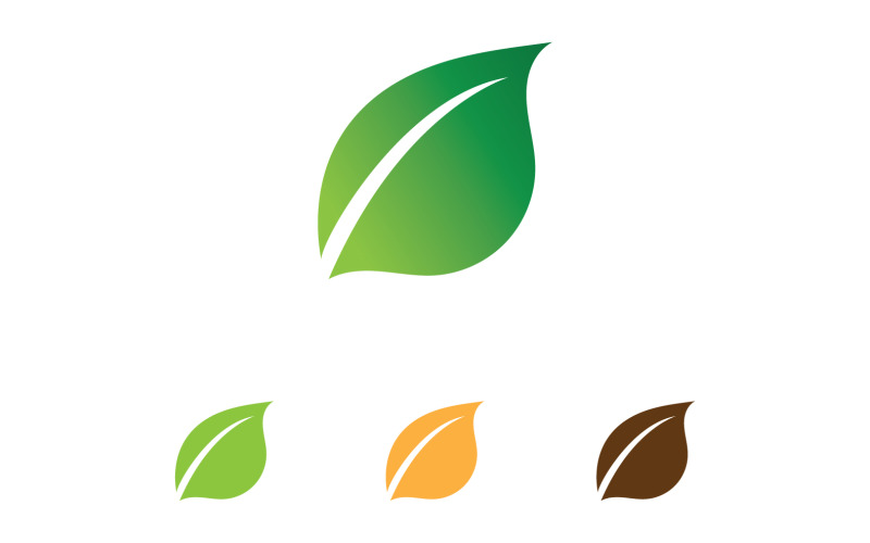 Eco green leaf nature fresh tree element logo v2 Logo Template