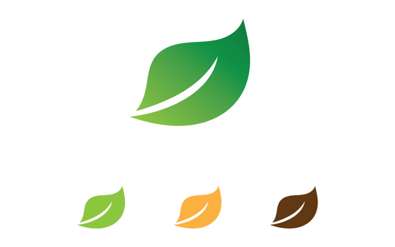 Eco green leaf nature fresh tree element logo v4 Logo Template