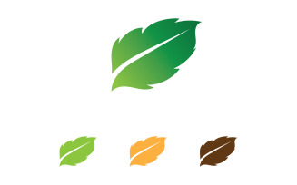 Eco green leaf nature fresh tree element logo v5